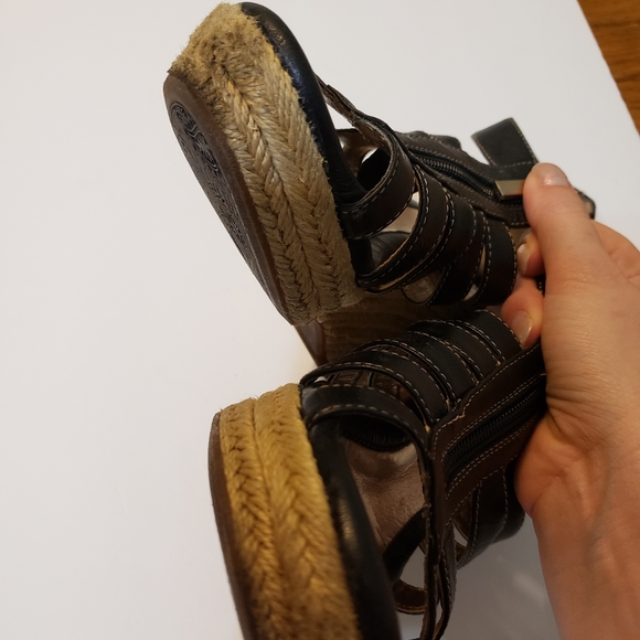 Sofft black wedge sandals Black 8 - Picture 6 of 7